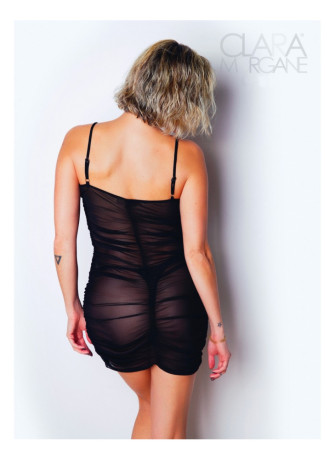 Mini Robe aspect satin noir - Le Numéro 6 - Collection  Robe - CM97007