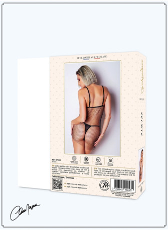 Petite robe en fine résille incrusté de strass - Le Numéro 1 - Collection Strass - CM97006